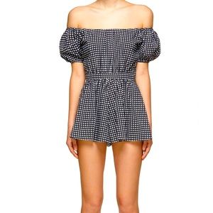 Caroline Constas Annabelle Gingham Romper